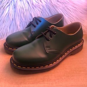 Green Dr Martens 1461 Oxford Shoes